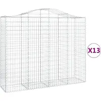 vidaXL Schanskorven 13 st gewelfd 200x50x160/180 cm ijzer