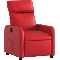 vidaXL Fauteuil verstelbaar kunstleer rood