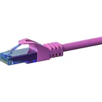 Dsit UTP CAT6a patchkabel - 7,50 meter roze - 100% koper - netwerkkabel - internetkabel - UTP kabel - RJ45 - 10000 mbit/s