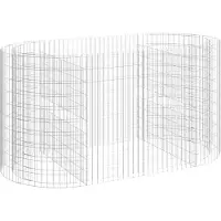 vidaXL Gabion plantenbak verhoogd 200x100x100 cm gegalvaniseerd ijzer