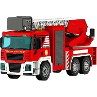 Gotel Grote Brandweerwagen Speelgoed 2-in-1 met Licht en Ladder
