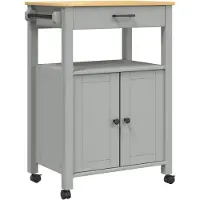 vidaXL Keukentrolley MONZA 60x40x88,5 cm massief grenenhout