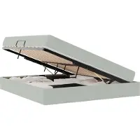 vidaXL Opbergbed met matras met opslag Lichtgrijs 160 x 200 cm Fluweel