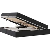 vidaXL Opslag bed met matras met opslag 2 st Zwart Leer