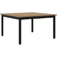 vidaXL Salontafel, handgemaakt, eikenhoutlook, 80 x 80 x 45 cm, houtvezel