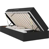 vidaXL Opbergbed met matras met opslag Zwart 90 x 200 cm Fluweel