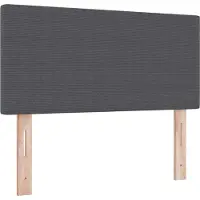 vidaXL LED Hoofdbord met hoofdeinde Donkergrijs 80 cm Corduroy stof