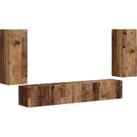 vidaXL Tv-meubelset 4 st Oudhout Bewerkt hout