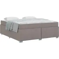 vidaXL Bedframe, taupe, 180 x 200 cm, gestoffeerd