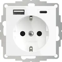USB inCharge Pro55 wandcontactdoos | A + C | Wit