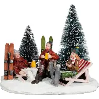 Luville Schneewald Kerstdorpminiatuur Ski Break (ski Pauze) 12 X 9,5 X 9,5 Cm