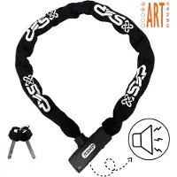 SXP ART 2 fietsslot met alarm kettingslot - 120 cm - zwart - zwart