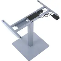 Stema Elektrisch tafel- of bureauonderstel PRATO 05-2T, elektrische hoogteverstelling, aanraakbediening, 2-delige poten, grijs