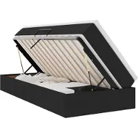 vidaXL Opslag bed met matras met opslag Zwart 90 x 190 cm Polyester