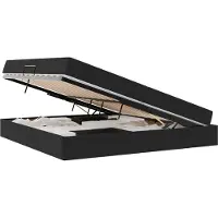 vidaXL Opbergbed met matras met opslag Zwart 200 x 200 cm Fluweel