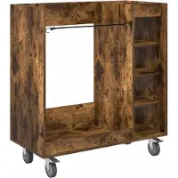 vidaXL Golfkast met wiel Effen Rook Eiken 90 x 45 x 98 cm