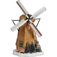 Luville Molendam Kinderdijk Molen | 3x AA | 16 x 16 x 26 cm