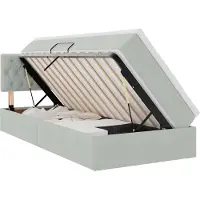 vidaXL LED opbergbed met matras Lichtgrijs 90 x 190 cm Fluweel