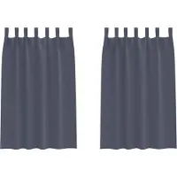 vidaXL Blackout Gordijnen met Ringen 2 pcs Antraciet 175 x 140 cm