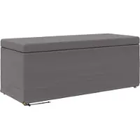 vidaXL Kruk Grijs 101 x 41 x 40 cm Kunstleer en Geengineerd Hout