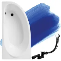 Badland MIKI hoekbad 140 x 70 cm links wit