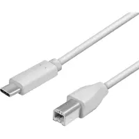 Ginza.se CU0161, USB 2.0 kabel, USB-C naar USB-B connector, 2,0 meter, grijs