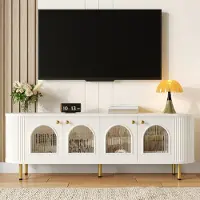 OKWISH Hoge glans salontafel zwart 70x70x35 cm, vierkant, met LED-verlichting, glazen blad en open middenvak, MDF