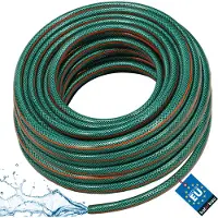 KOTARBAU Tuinslang, Waterslang, PVC, 50 m, Groen Oranje, 1 Inch, 4-Lagen, Flexibel, Bewateringsslang, Versterkt, Tuinbewateringsslang, Waterslang voor Tuin