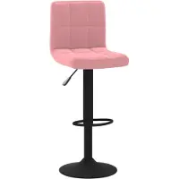vidaXL Barkruk fluweel roze