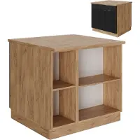 Vicco Fame-Line Keukeneiland – 90 cm met lade, zonder werkblad Zwart gestreept