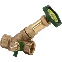 Schlosser JS Vrijstroomventiel, met mofaansluiting, met aftapping, met niet-stijgende spindel, DN15, binnendraad 1/2'', DVGW gekeurd, 0015301500001