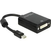 DeLOCK 65098 Mini-displayport / DVI Adapter [1x Mini-DisplayPort stekker - 1x DVI-bus 24+5-polig] Zwart 0 mm