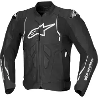 Alpinestars Dusk leren jack Zwart/Wit 56, Mannen