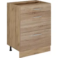 Vicco Keukenonderkast R-Line Sonoma 60 cm met laden, zonder werkblad, Model 53683