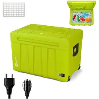 Peme Essential XL - Elektrische Koelbox op Wielen - 46,5L - Koelen en Verwarmen - DC 12V/24V, AC 220-240V - Frigobox voor Auto, Camper & Camping - Neon Jungle