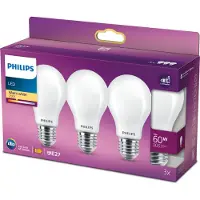 Philips LED lamp E27 | Peer A60 | Mat | 2700K | 7W (60W) | 3 stuks