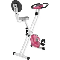 HOMCOM Magnetische Hometrainer - Staal - 43x97x109cm - Roze
