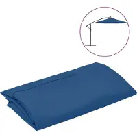 vidaXL Vervangingsdoek voor tuinparasol 350 cm azuurblauw