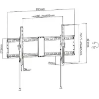 Gembird Tv beugel | | 43 tot 90 inch (Kantelbaar, Max. 70 kg)