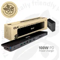 Club 3D ChargingDock USB-C USB-C dockingstation Geschikt voor merk (dockingstation): USB-C Power Delivery, Geïntegreerde kaartlezer