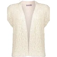 Geisha Sleeveless Cardigan Off-white Maat: XS | Gilets Outlet | Dames | Wit