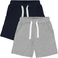 Minymo Broek ' MIBoys 2er-Pack ' donkerblauw / grijs