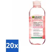 Garnier - SkinActive - Micellair Reinigingswater - Rozenwater - Stralende Huid - 400 ml - Bulkverpakking - 20 stuks