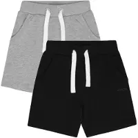 Minymo Broek ' MIBoys 2er-Pack ' grijs / zwart