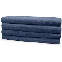 Eleganzzz Handdoeken Set - Set van 4 - Badhanddoeken 70x140cm - Badlakens - Handdoek - 420 gr/m2 - 100% Katoen - ocean blue
