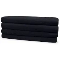 Eleganzzz Handdoeken Set - Set van 4 - Badhanddoeken 70x140cm - Badlakens - Handdoek - 420 gr/m2 - 100% Katoen - black