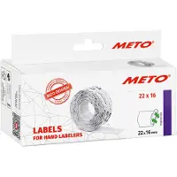 Meto 9506158 - White - Price tag - Removable - 22 x 16 - Paper - 22 mm
