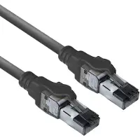 ACT FB4901, 1 meter, Cat6a, S/FTP (S-STP), RJ-45, RJ-45, zwart