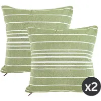 Tiseco sierkussen SOLENE groen - 100% gerecycleerd katoen - 45 x 45 cm