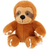Keel Toys pluche luiaard knuffel - 14 cm - Bruin - Bosdieren Jungle - speelgoed knuffels - klein formaat - cadeau